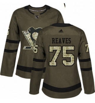Womens Adidas Pittsburgh Penguins 75 Ryan Reaves Authentic Green