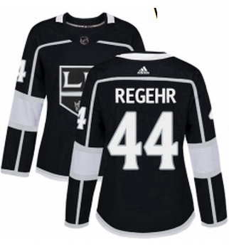 Womens Adidas Los Angeles Kings 44 Robyn Regehr Authentic Black Home NHL Jersey