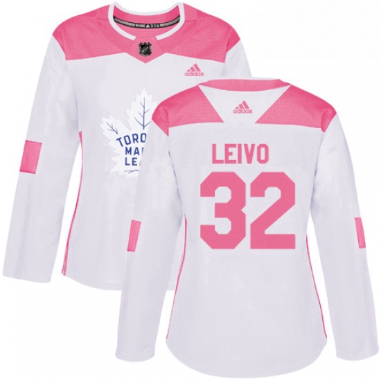 Womens Adidas Toronto Maple Leafs 32 Josh Leivo Authentic WhiteP