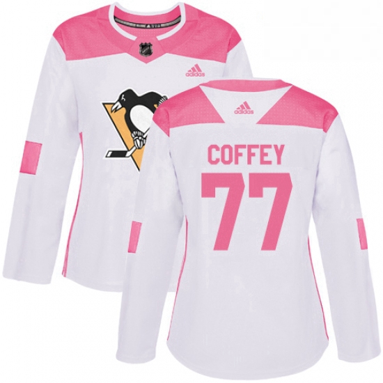 Womens Adidas Pittsburgh Penguins 77 Paul Coffey Authentic White