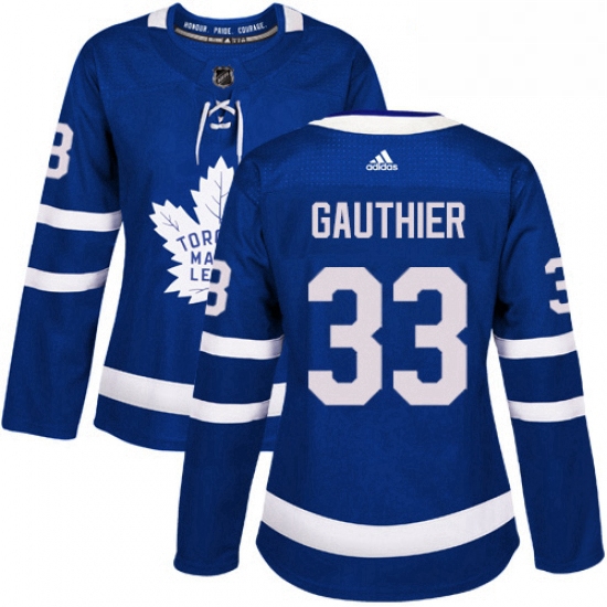 Womens Adidas Toronto Maple Leafs 33 Frederik Gauthier Authentic
