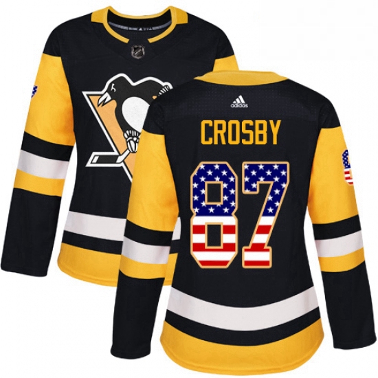 Womens Adidas Pittsburgh Penguins 87 Sidney Crosby Authentic Bla