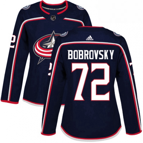 Womens Adidas Columbus Blue Jackets 72 Sergei Bobrovsky Premier 