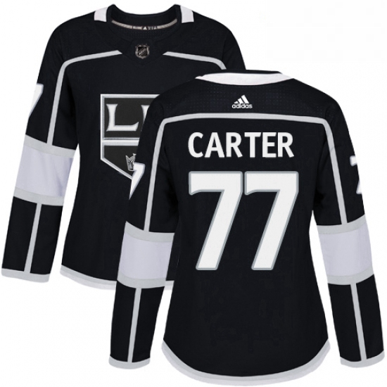 Womens Adidas Los Angeles Kings 77 Jeff Carter Authentic Black H