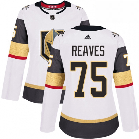 Womens Adidas Vegas Golden Knights 75 Ryan Reaves Authentic White Away NHL Jersey