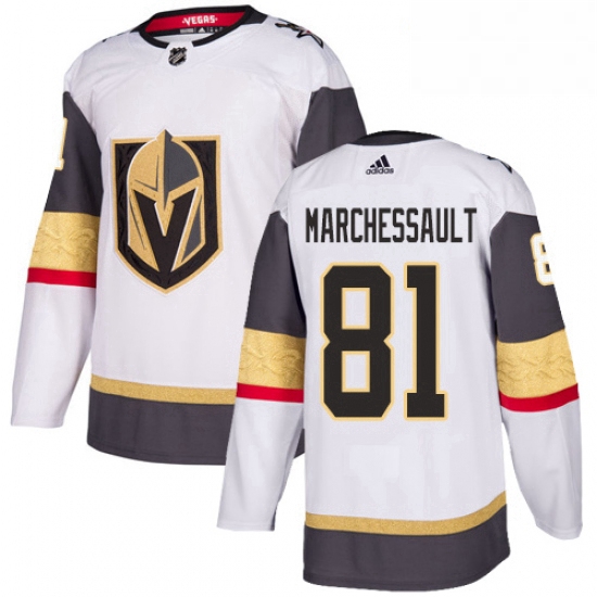 Womens Adidas Vegas Golden Knights 81 Jonathan Marchessault Authentic White Away NHL Jersey