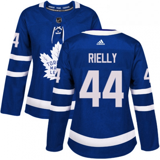 Womens Adidas Toronto Maple Leafs 44 Morgan Rielly Authentic Royal Blue Home NHL Jersey