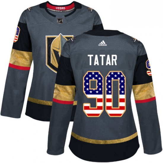 Womens Adidas Vegas Golden Knights 90 Tomas Tatar Authentic Gray