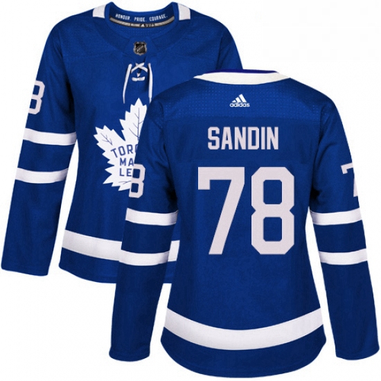 Womens Adidas Toronto Maple Leafs 78 Rasmus Sandin Authentic Roy