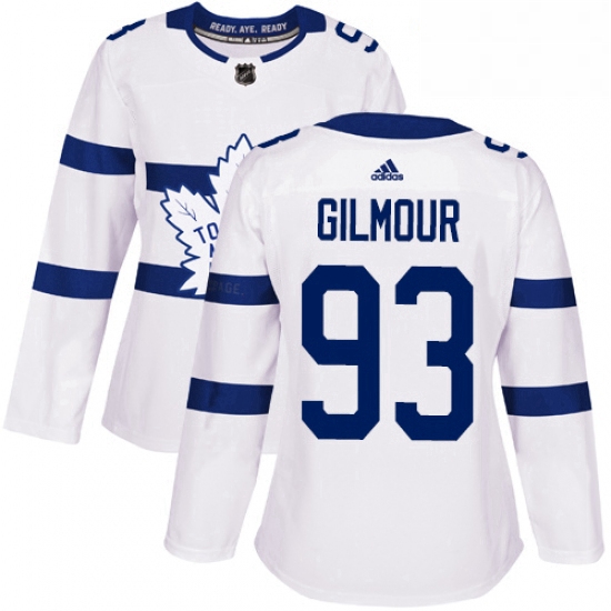 Womens Adidas Toronto Maple Leafs 93 Doug Gilmour Authentic Whit