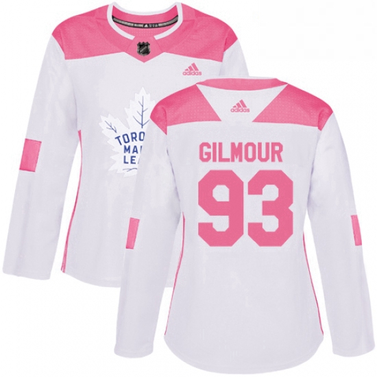 Womens Adidas Toronto Maple Leafs 93 Doug Gilmour Authentic Whit