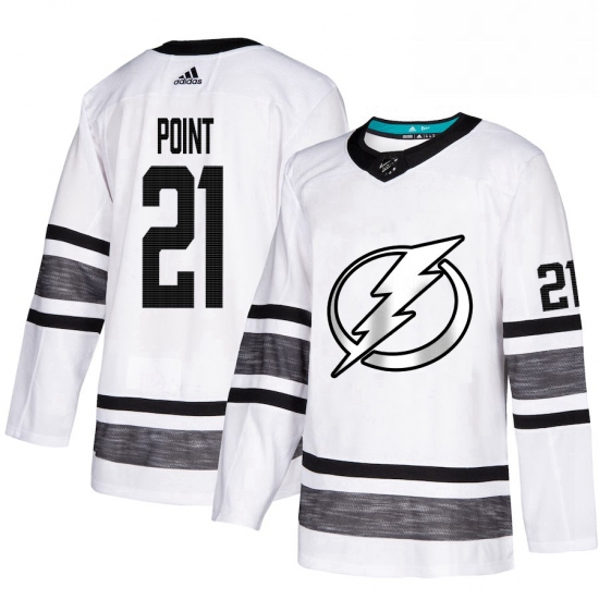 Mens Adidas Tampa Bay Lightning 21 Brayden Point White 2019 All Star Game Parley Authentic Stitched 