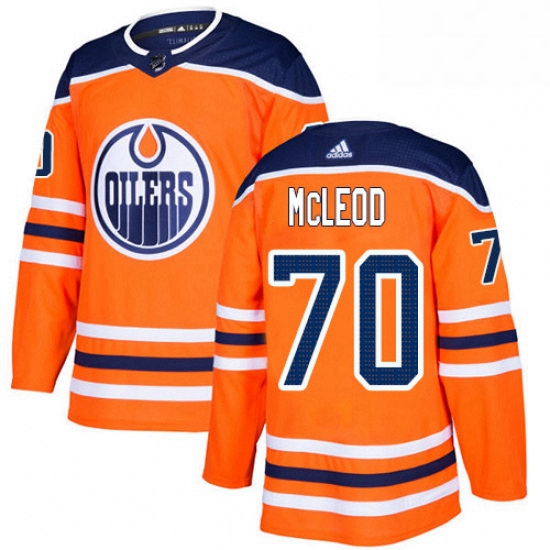 Mens Adidas Edmonton Oilers 70 Ryan McLeod Authentic Orange Home