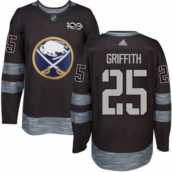 Mens Adidas Buffalo Sabres 25 Seth Griffith Authentic Black 1917