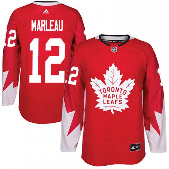 Mens Adidas Toronto Maple Leafs 12 Patrick Marleau Authentic Red