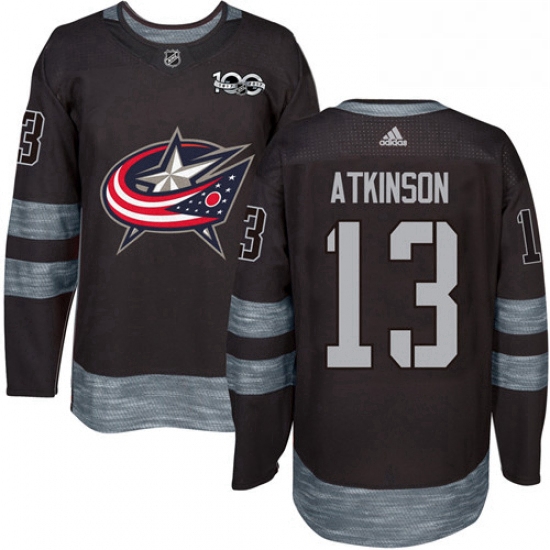 Mens Adidas Columbus Blue Jackets 13 Cam Atkinson Authentic Blac