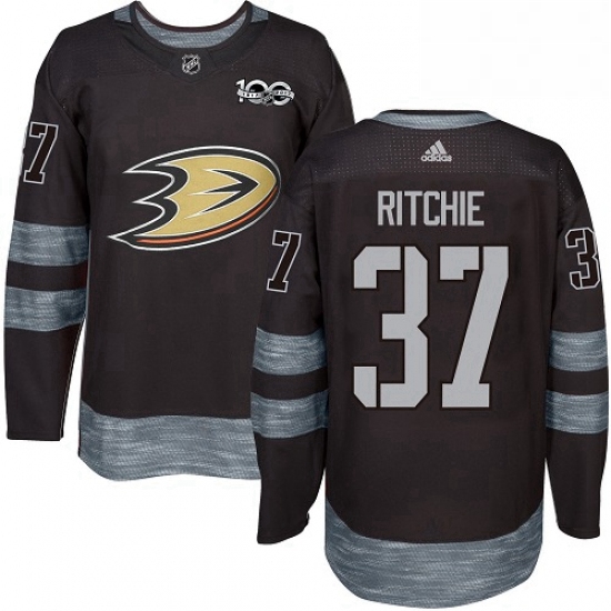 Mens Adidas Anaheim Ducks 37 Nick Ritchie Premier Black 1917 201