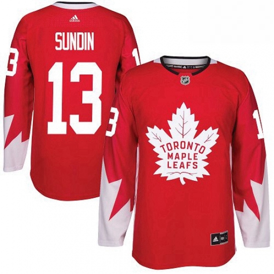 Mens Adidas Toronto Maple Leafs 13 Mats Sundin Authentic Red Alt