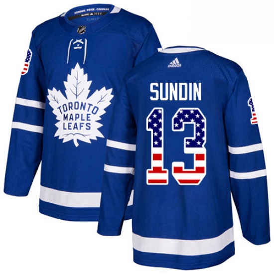Mens Adidas Toronto Maple Leafs 13 Mats Sundin Authentic Royal B