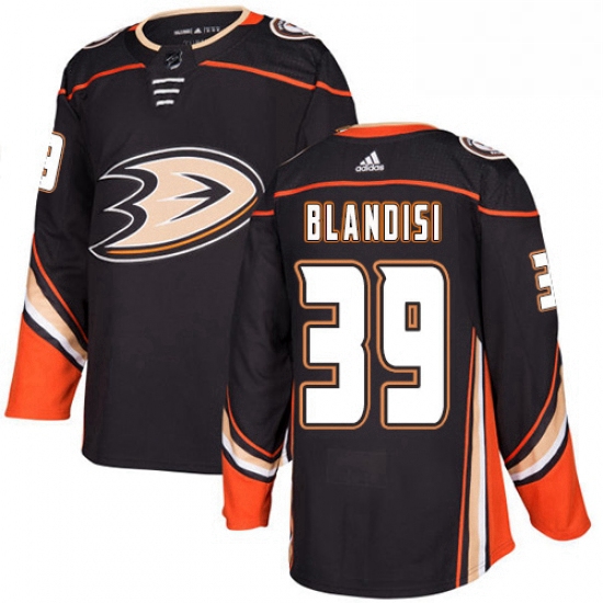 Mens Adidas Anaheim Ducks 39 Joseph Blandisi Authentic Black Home NHL Jersey