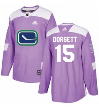 Mens Adidas Vancouver Canucks 15 Derek Dorsett Authentic Purple 