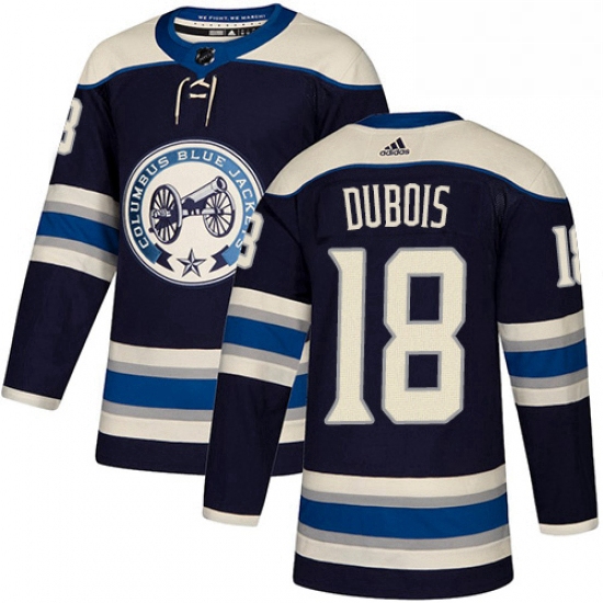 Mens Adidas Columbus Blue Jackets 18 Pierre Luc Dubois Authentic Navy Blue Alternate NHL Jersey