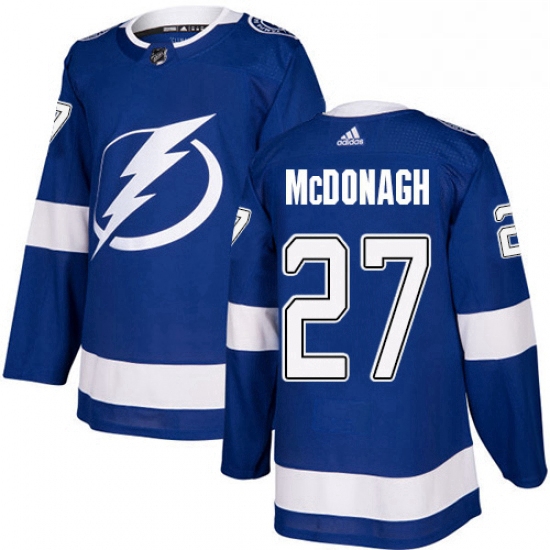 Mens Adidas Tampa Bay Lightning 27 Ryan McDonagh Authentic Royal Blue Home NHL Jersey