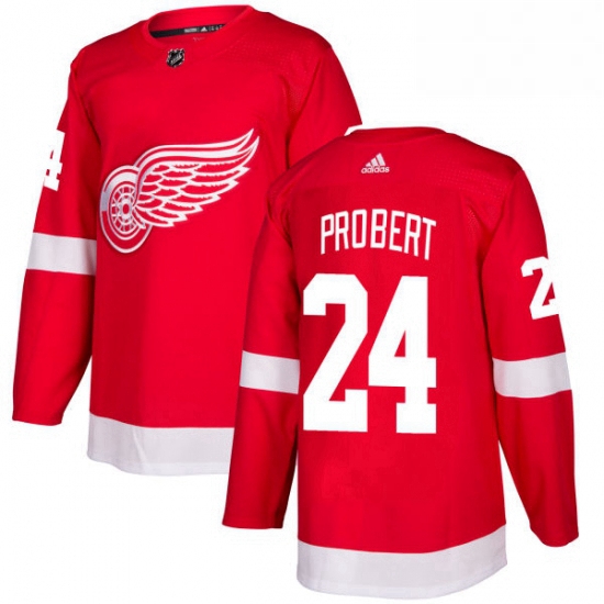 Mens Adidas Detroit Red Wings 24 Bob Probert Premier Red Home NHL Jersey