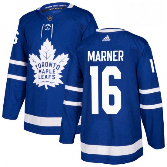 Mens Adidas Toronto Maple Leafs 16 Mitchell Marner Authentic Royal Blue Home NHL Jersey