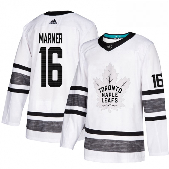 Mens Adidas Toronto Maple Leafs 16 Mitchell Marner White 2019 All Star Game Parley Authentic Stitche