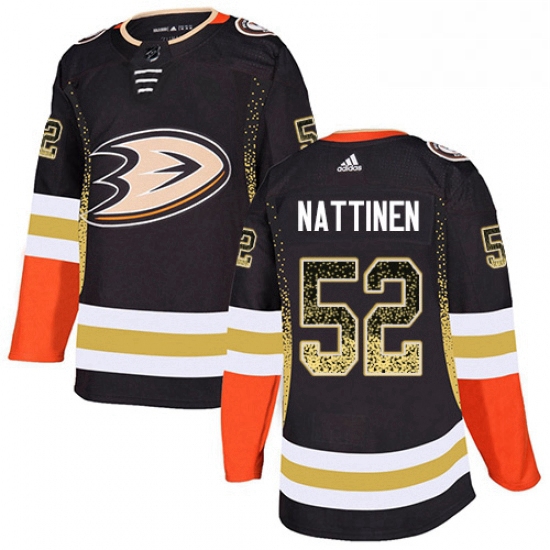 Mens Adidas Anaheim Ducks 52 Julius Nattinen Authentic Black Drift Fashion NHL Jersey