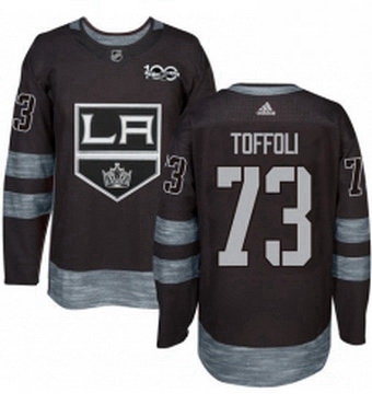 Mens Adidas Los Angeles Kings 73 Tyler Toffoli Premier Black 1917 2017 100th Anniversary NHL Jersey