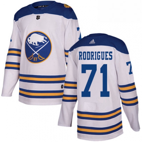 Mens Adidas Buffalo Sabres 71 Evan Rodrigues Authentic White 2018 Winter Classic NHL Jersey