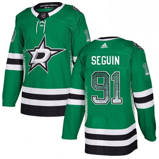 Mens Adidas Dallas Stars 91 Tyler Seguin Authentic Green Drift Fashion NHL Jersey