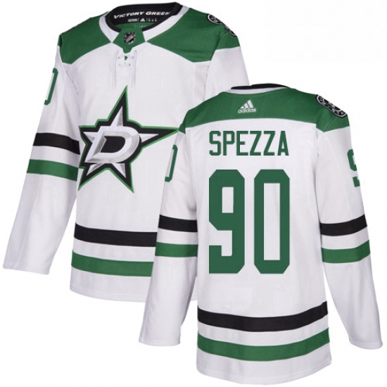 Mens Adidas Dallas Stars 90 Jason Spezza White Road Authentic Stitched NHL Jersey