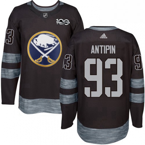 Mens Adidas Buffalo Sabres 93 Victor Antipin Authentic Black 1917 2017 100th Anniversary NHL Jersey