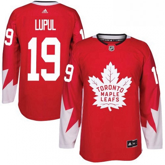 Mens Adidas Toronto Maple Leafs 19 Joffrey Lupul Authentic Red Alternate NHL Jersey