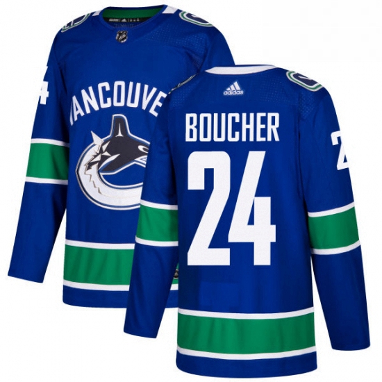 Mens Adidas Vancouver Canucks 24 Reid Boucher Premier Blue Home NHL Jersey