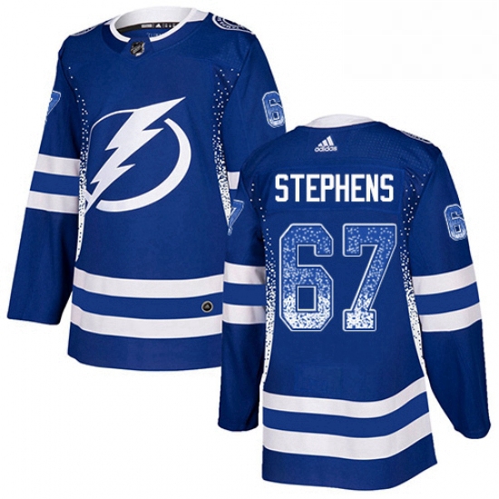 Mens Adidas Tampa Bay Lightning 67 Mitchell Stephens Authentic Blue Drift Fashion NHL Jersey