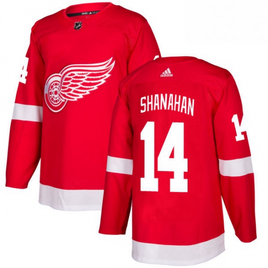 Mens Adidas Detroit Red Wings 14 Brendan Shanahan Authentic Red Home NHL Jersey