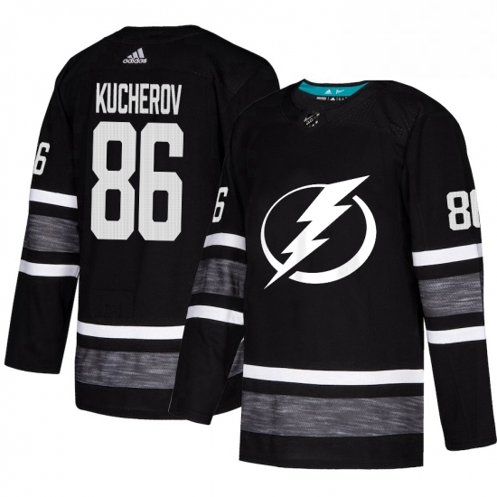 Mens Adidas Tampa Bay Lightning 86 Nikita Kucherov Black 2019 All Star Game Parley Authentic Stitche