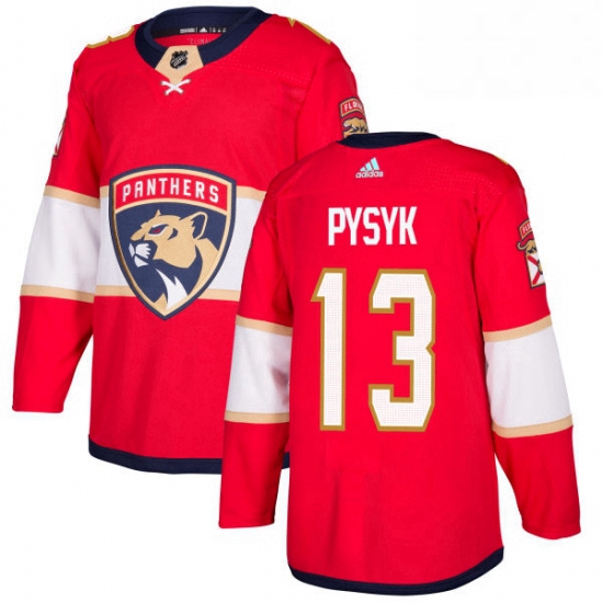 Mens Adidas Florida Panthers 13 Mark Pysyk Premier Red Home NHL Jersey