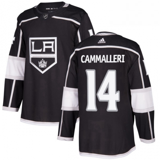 Mens Adidas Los Angeles Kings 14 Mike Cammalleri Authentic Black Home NHL Jersey