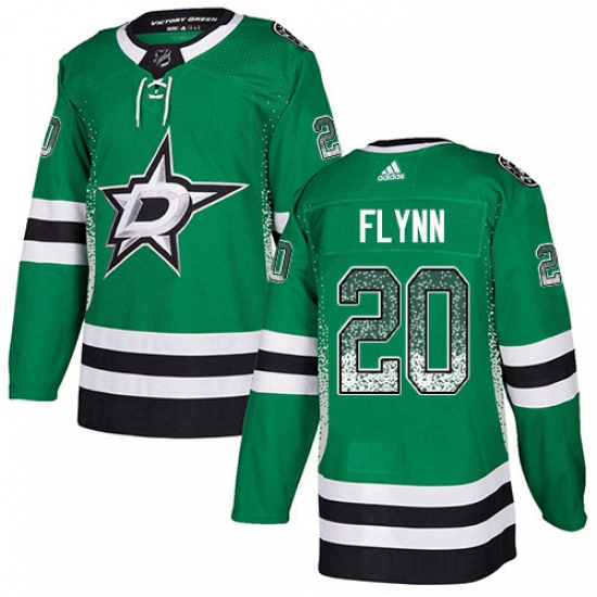 Mens Adidas Dallas Stars 20 Brian Flynn Authentic Green Drift Fashion NHL Jersey