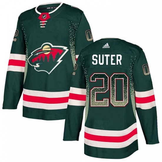 Mens Adidas Minnesota Wild 20 Ryan Suter Authentic Green Drift Fashion NHL Jersey