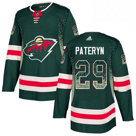 Mens Adidas Minnesota Wild 29 Greg Pateryn Authentic Green Drift Fashion NHL Jersey