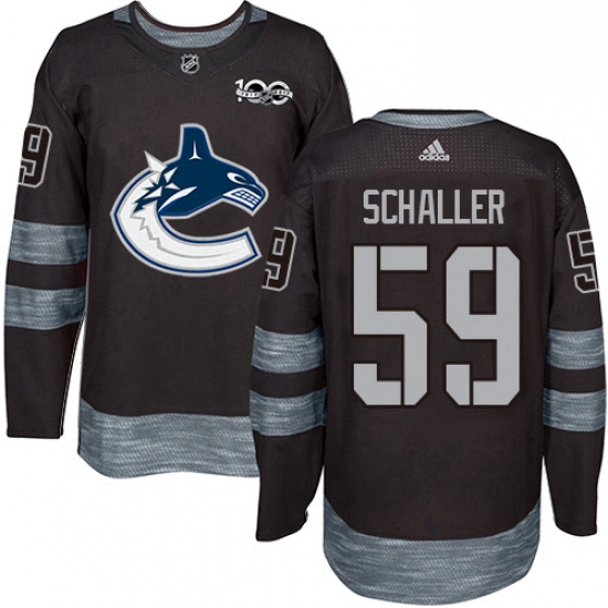 Mens Adidas Vancouver Canucks 59 Tim Schaller Authentic Black 1917 2017 100th Anniversary NHL Jersey