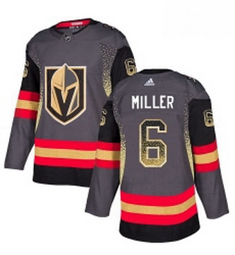 Mens Adidas Vegas Golden Knights 6 Colin Miller Authentic Black Drift Fashion NHL Jersey