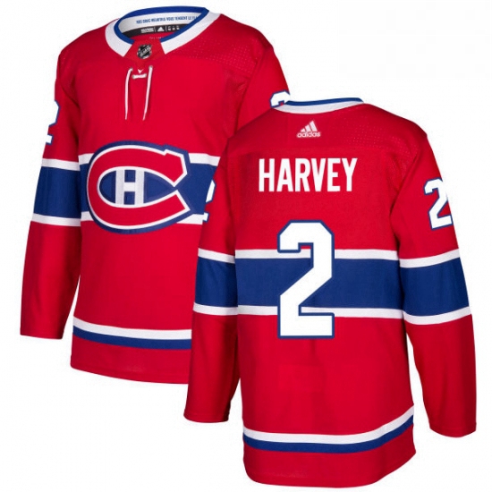 Mens Adidas Montreal Canadiens 2 Doug Harvey Authentic Red Home NHL Jersey