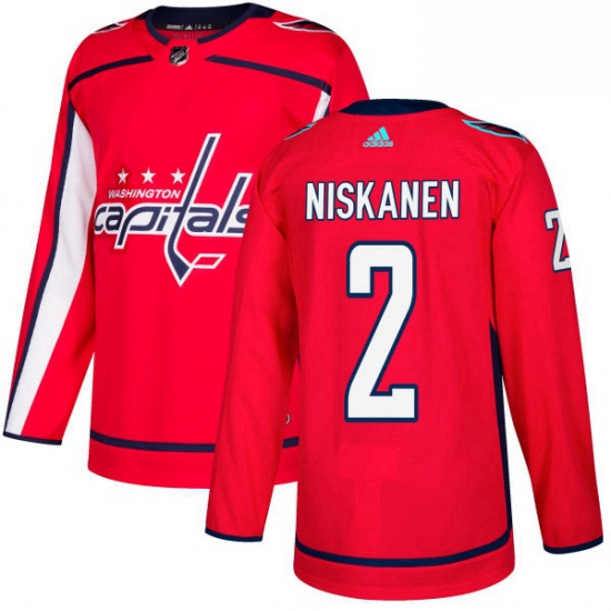 Mens Adidas Washington Capitals 2 Matt Niskanen Authentic Red Home NHL Jersey